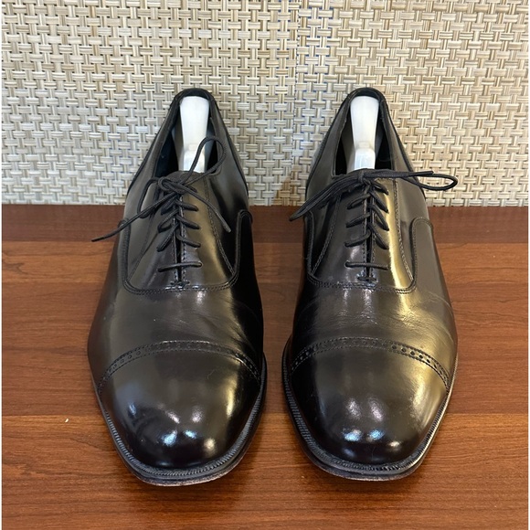 🌟HP🌟Florsheim Lexington Black Leather Perfed Cap Toe Oxford Dress Shoes 11EEE - Picture 3 of 11